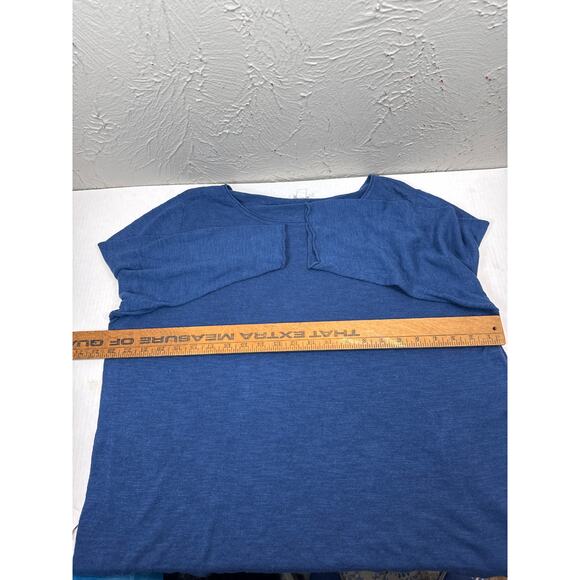 J.Jill Womens Blue Round Neck Linen Blend Knit Relaxed Pullover Sweater Size XL - Picture 6 of 6